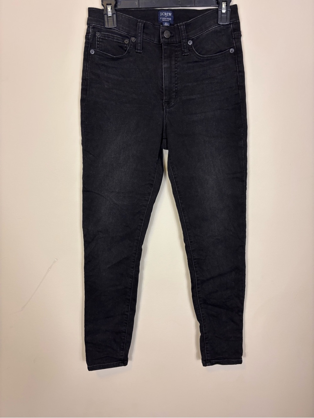 J. Crew Black 9” High-Rise Skinny Jeans 27